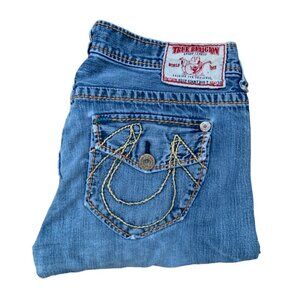 Vintage True Religion Jeans Size 36 BILLY GIANT BIG T Blue